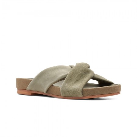 Πέδιλα-Σανδάλια γυναικεία Clarks - Pure Twist Sage Suede 26165671